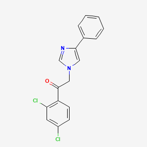 molecular formula C17H12Cl2N2O B1645625 Ethanone,1-(2,4-dichlorophenyl)-2-(4-phenyl-1h-imidazol-1-yl)- 