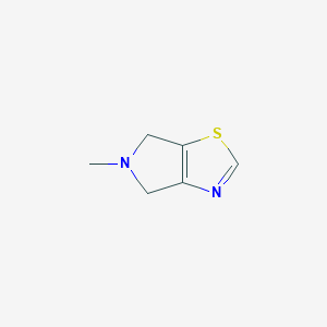 molecular formula C6H8N2S B1645636 5-Methyl-5,6-dihydro-4h-pyrrolo[3,4-d]thiazole 