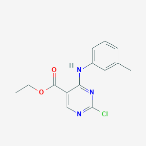 molecular formula C14H14ClN3O2 B1645647 Ethyl 2-chloro-4-(m-tolylamino)pyrimidine-5-carboxylate 