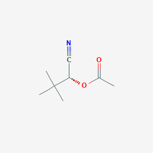 molecular formula C8H13NO2 B164565 (R)-1-Cyano-2,2-dimethyl-1-propyl acetate CAS No. 126567-38-2