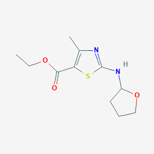 Ethyl 4-methyl-2-((tetrahydrofuran-2-yl)amino)thiazole-5-carboxylate
