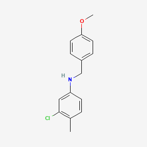 molecular formula C15H16ClNO B1645708 3-Chloro-N-(4-methoxybenzyl)-4-methylaniline 