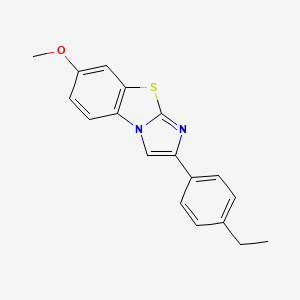 molecular formula C18H16N2OS B1645751 2-(4-Ethylphenyl)-7-methoxyimidazo[2,1-b]benzothiazole 