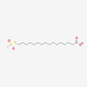 molecular formula C17H34O4S2 B016458 16-甲硫基磺酰基十六烷酸 CAS No. 887406-81-7