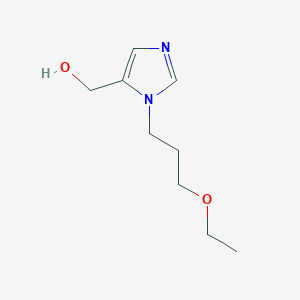 molecular formula C9H16N2O2 B1645810 (1-(3-Ethoxypropyl)-1H-imidazol-5-yl)methanol 