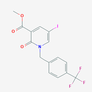 Methyl 5-iodo-2-oxo-1-[4-(trifluoromethyl)benzyl]-1,2-dihydro-3-pyridinecarboxylate
