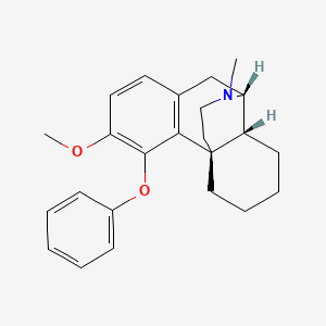 molecular formula C24H29NO2 B1645902 (1R,9R,10R)-4-Methoxy-17-methyl-3-phenoxy-17-azatetracyclo[7.5.3.01,10.02,7]heptadeca-2(7),3,5-triene 