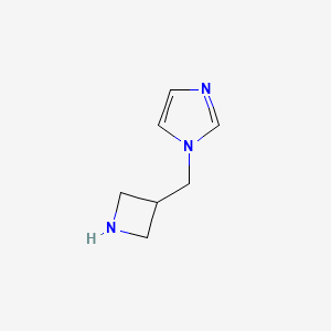 molecular formula C7H11N3 B1645909 1-(Azetidin-3-ylmethyl)-1H-imidazole 