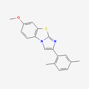 molecular formula C18H16N2OS B1645929 2-(2,5-Dimethylphenyl)-7-methoxyimidazo[2,1-b]benzothiazole 
