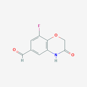8-Fluoro-3-oxo-3,4-dihydro-2H-1,4-benzoxazine-6-carbaldehyde