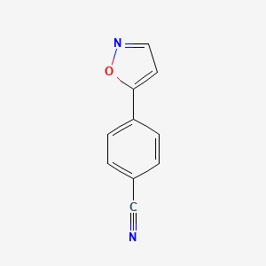 molecular formula C10H6N2O B1645978 4-(5-Isoxazolyl)benzonitrile 