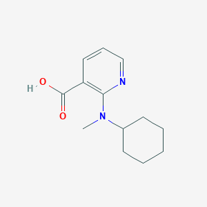 molecular formula C13H18N2O2 B1645979 2-[Cyclohexyl(methyl)amino]nicotinic acid CAS No. 886361-91-7