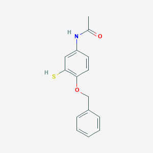 molecular formula C15H15NO2S B016460 2-苄氧基-5-乙酰氨基苯硫醇 CAS No. 887352-92-3
