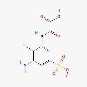 molecular formula C9H10N2O6S B1646011 2-(3-Amino-2-methyl-5-sulfoanilino)-2-oxoacetic acid 