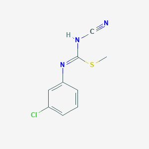 molecular formula C9H8ClN3S B1646020 methyl N-(3-chlorophenyl)-N'-cyanoimidothiocarbamate 