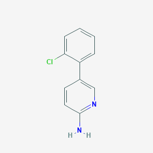 molecular formula C11H9ClN2 B1646031 5-(2-Chlorophenyl)pyridin-2-amine 