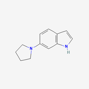 molecular formula C12H14N2 B1646057 6-pyrrolidin-1-yl-1H-indole 