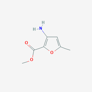 molecular formula C7H9NO3 B1646116 Methyl 3-amino-5-methylfuran-2-carboxylate 