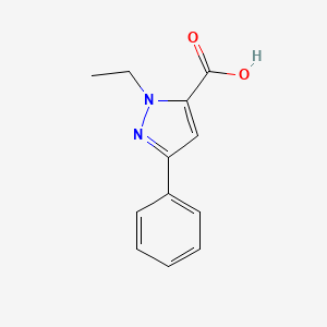 molecular formula C12H12N2O2 B1646135 1-乙基-3-苯基-1H-吡唑-5-羧酸 CAS No. 10199-56-1
