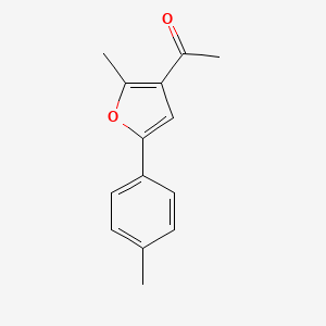molecular formula C14H14O2 B1646137 2-Methyl-3-acetyl-5-(4-methylphenyl)furan 