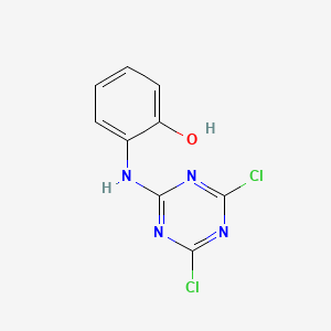 molecular formula C9H6Cl2N4O B1646139 2-(4,6-Dichloro-[1,3,5]triazin-2-ylamino)-phenol 