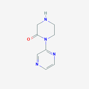 molecular formula C8H10N4O B1646152 1-(Pyrazin-2-YL)piperazin-2-one 