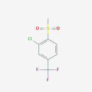 molecular formula C8H6ClF3O2S B1646193 2-氯-1-甲磺酰基-4-(三氟甲基)苯 CAS No. 1000339-68-3