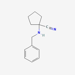 molecular formula C13H16N2 B1646221 1-(Benzylamino)cyclopentanecarbonitrile 