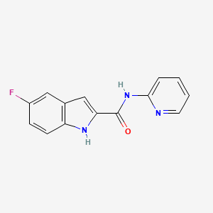 molecular formula C14H10FN3O B1646260 5-fluoro-N-2-pyridinyl-1H-Indole-2-carboxamide 