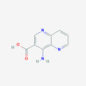 molecular formula C9H7N3O2 B1646277 4-Amino-1,5-naphthyridine-3-carboxylic acid 
