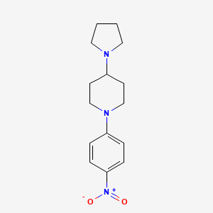 molecular formula C15H21N3O2 B1646296 1-(4-nitrophenyl)-4-(1-pyrrolidinyl)Piperidine 