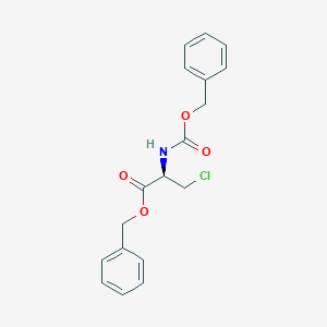 molecular formula C18H18ClNO4 B016463 N-(Benzyloxycarbonyl)-L-beta-chloroalanine Benzyl Ester CAS No. 55822-82-7