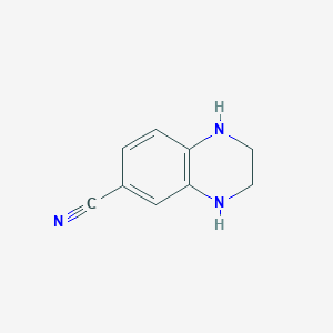 molecular formula C9H9N3 B1646311 1,2,3,4-Tetrahydroquinoxaline-6-carbonitrile 