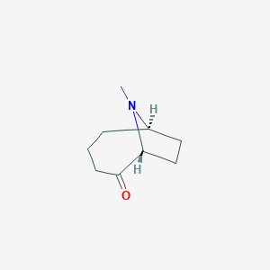 molecular formula C9H15NO B164634 (1R,6R)-9-methyl-9-azabicyclo[4.2.1]nonan-2-one CAS No. 126811-06-1