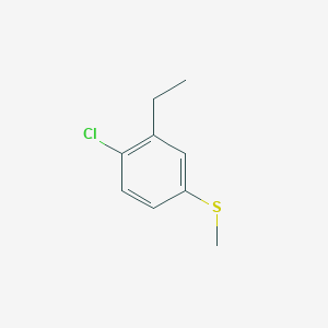 molecular formula C9H11ClS B1646342 1-Chloro-2-ethyl-4-(methylsulfanyl)benzene CAS No. 1314900-86-1