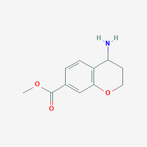 molecular formula C11H13NO3 B1646346 Methyl 4-aminochroman-7-carboxylate 