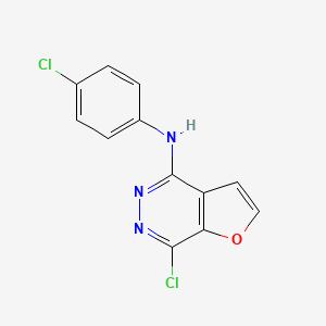 molecular formula C12H7Cl2N3O B1646380 7-chloro-N-(4-chlorophenyl)furo[2,3-d]pyridazin-4-amine 