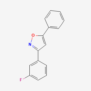 molecular formula C15H10FNO B1646451 3-(3-Fluorophenyl)-5-phenyl-1,2-oxazole 