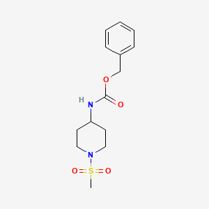 molecular formula C14H20N2O4S B1646460 4-(Cbz-氨基)-1-(甲磺酰基)哌啶 CAS No. 402927-96-2
