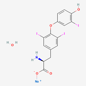 molecular formula C15H13I3NNaO5 B1646484 3,3',5-三碘-L-甲状腺氨酸钠盐水合物 CAS No. 345957-19-9