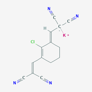 molecular formula C14H8ClKN4 B1646485 Potassium (e)-2-(2-chloro-3-(2,2-dicyanovinyl)cyclohex-2-en-1-ylidene)-1,1-dicyanoethan-1-ide 