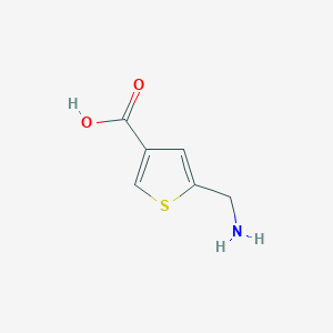 molecular formula C6H7NO2S B1646520 5-(Aminomethyl)thiophene-3-carboxylic acid 