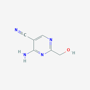 molecular formula C6H6N4O B1646530 4-Amino-2-(hydroxymethyl)pyrimidine-5-carbonitrile 