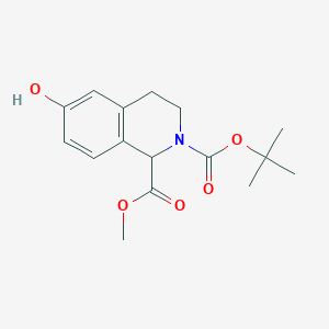 molecular formula C16H21NO5 B1646555 2-tert-butyl 1-methyl 6-hydroxy-3,4-dihydroisoquinoline-1,2(1H)-dicarboxylate 