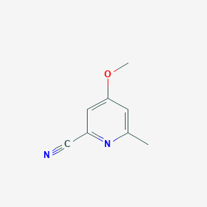 molecular formula C8H8N2O B1646559 4-Methoxy-6-methylpicolinonitrile 
