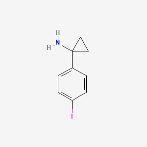 molecular formula C9H10IN B1646571 1-(4-Iodophenyl)cyclopropanamine 