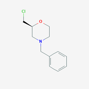 molecular formula C12H16ClNO B164660 (2S)-2-(氯甲基)-4-(苯甲基)吗啉 CAS No. 1222556-84-4
