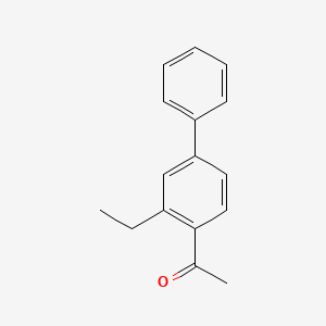 molecular formula C16H16O B1646602 2'-Ethyl-4'-phenylacetophenone 