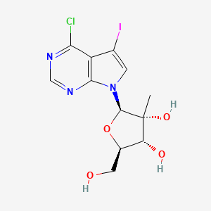 molecular formula C12H13ClIN3O4 B1646615 4-Chloro-5-iodo-7-(2-C-methyl-beta-D-ribofuranosyl)-7H-pyrrolo[2,3-d]pyrimidine 