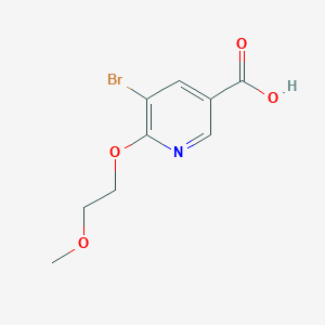 molecular formula C9H10BrNO4 B1646620 5-Bromo-6-(2-methoxy-ethoxy)-nicotinic acid 